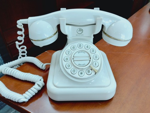 Telefono vintage bianco master - vintage,