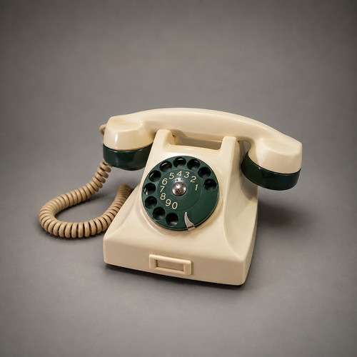 Telefono vintage bicolore - telefono,