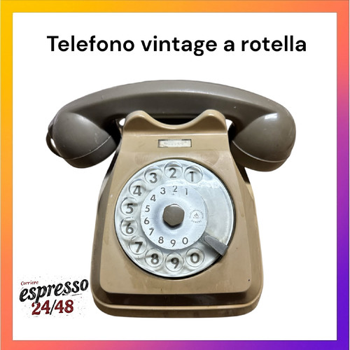 Telefono fisso vintage disco - a,