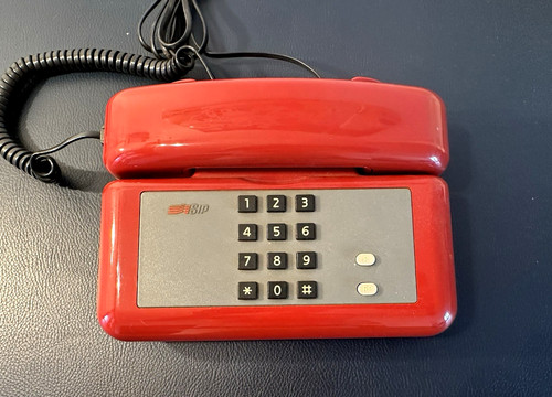 Telefono vintage rosso sip - rosso,