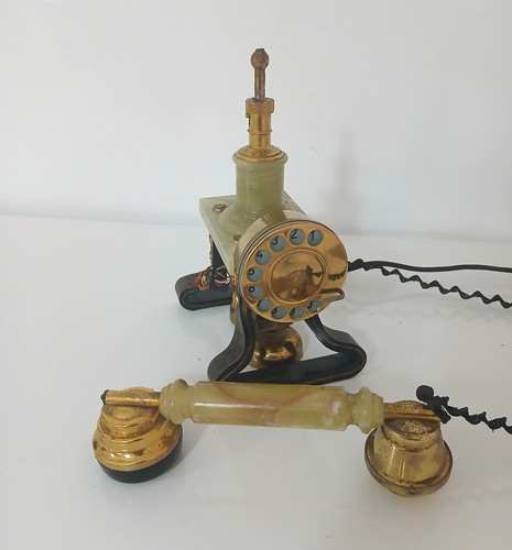 Telefono vintage onice verde - telefono,