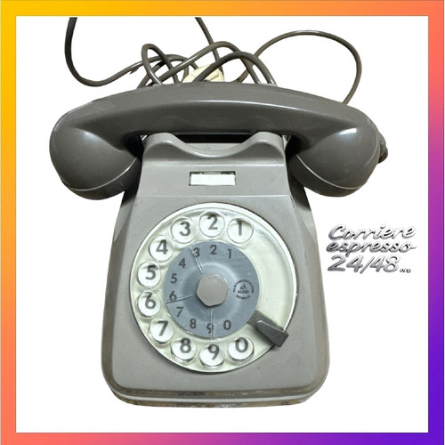 Telefono fisso vintage disco - telefono, a