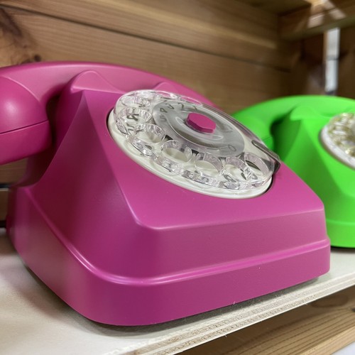 Telefono disco candy fucsia - telefono,