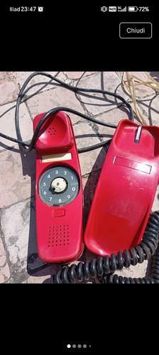 Telefono vintage rosso anni - telefono, rosso,
