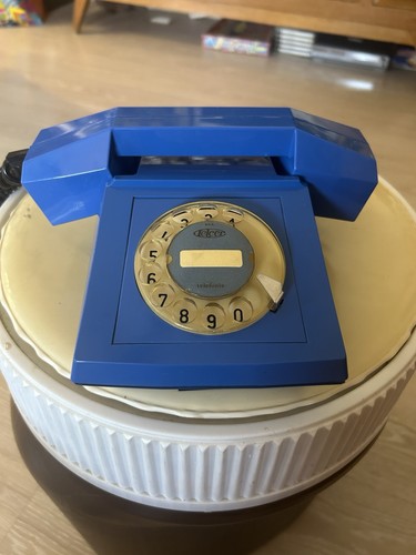 Telefono vintage blu space age - telefono,
